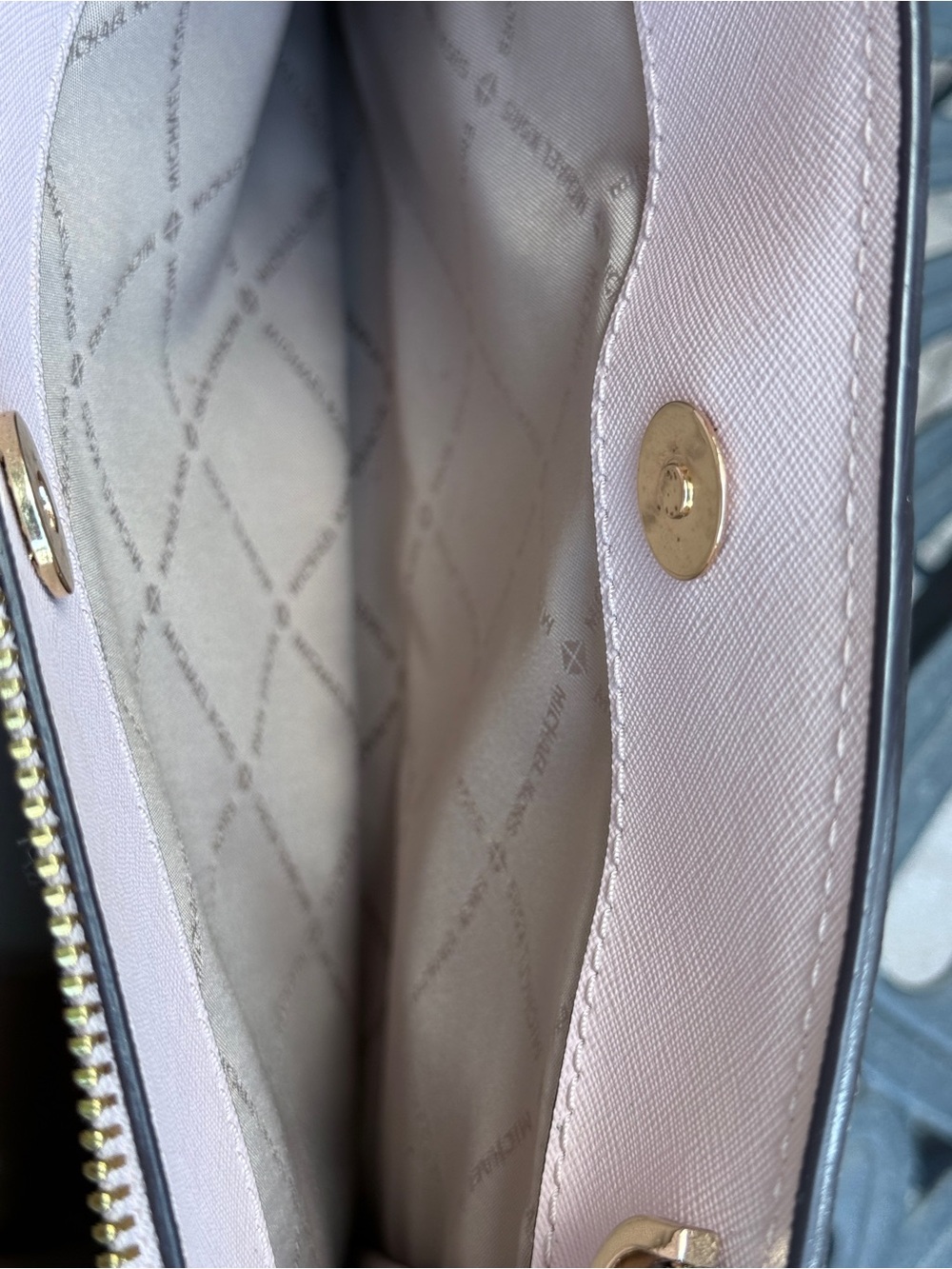 Michael Kors Hope Medium Signature Logo Satchel Bag – Powder Blush / Pink - Picture 12 of 13